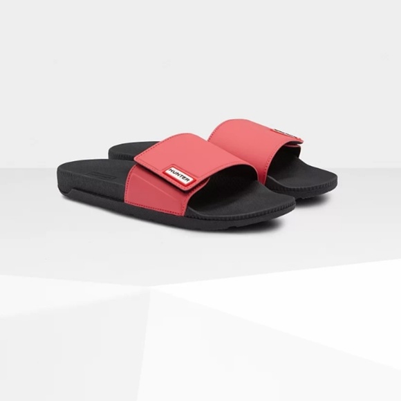 Hunter Red black slides sandals shoes new 5,6,7 - Picture 6 of 7
